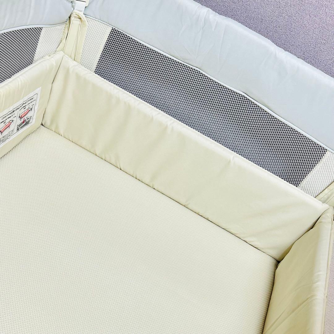 【送料無料】Aprica ココネルエアーAB ホワイトグレーWH ベビーベッド