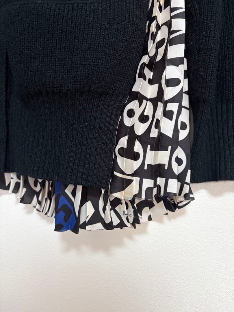 sacai ブラック カーディガン