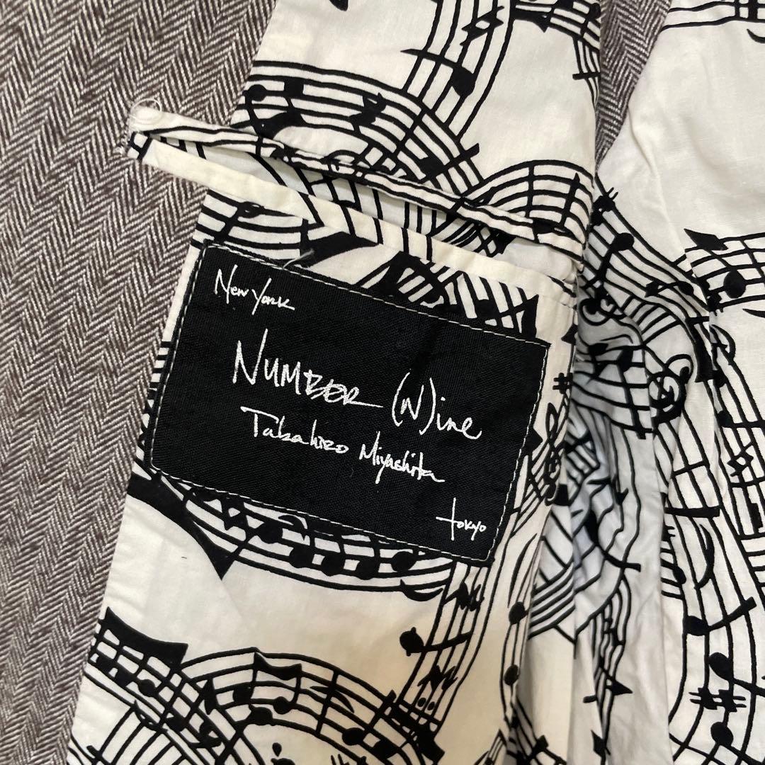 00s Number Nine ボタン テーラーベスト 音符 ナンバーナイン