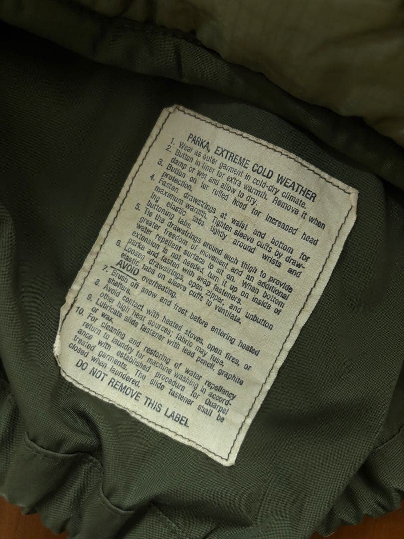 値引き不可実物デッドストック米軍 M-65 70-80年代フィッシュテール フル