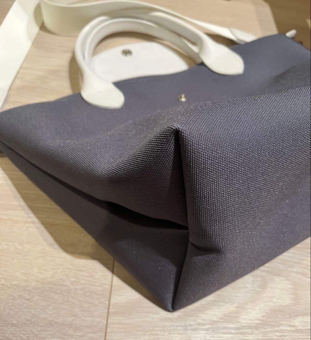 ロンシャン　カスタム　ショルダーバッグ　グレー　ホワイト　マイプリアージュ　S