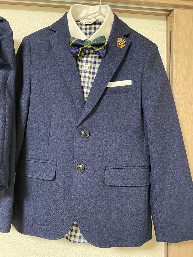 Beams Waltz ネイビー スーツ　120 蝶ネクタイ　入学式　卒園式