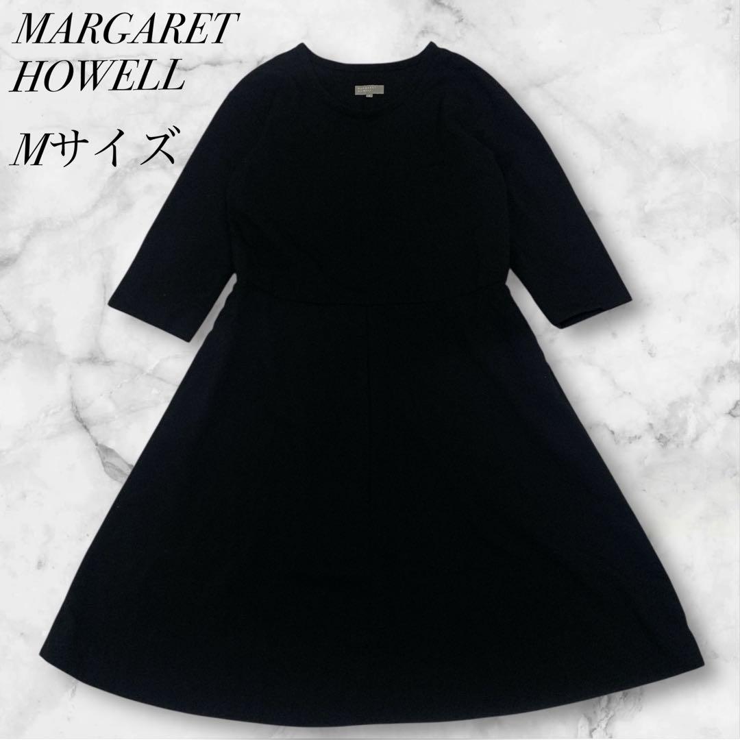 かりん✨マーガレットハウエル ソフトフランネル ブラックドレスワンピース