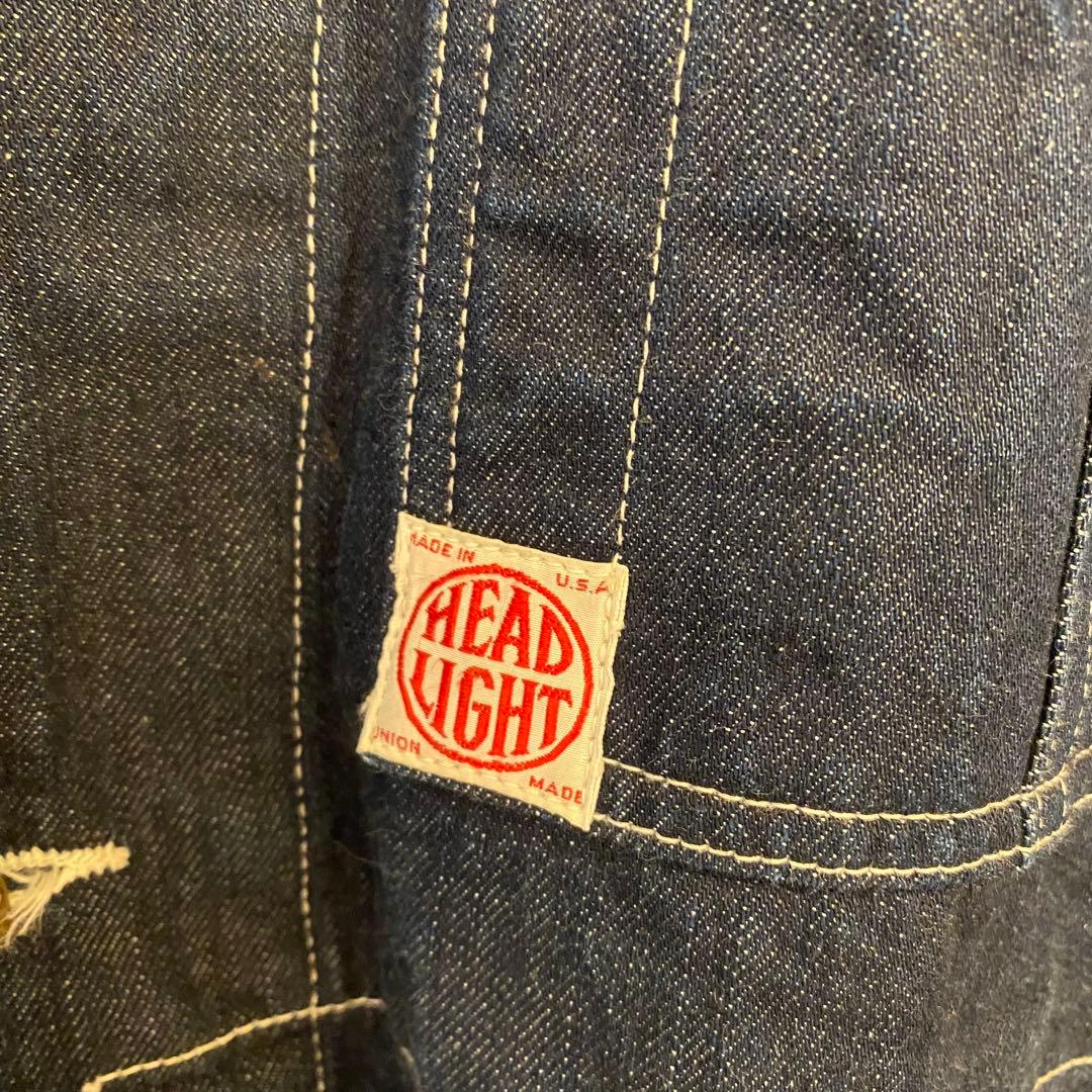 HEADLIGHT ヘッドライト カバーオール 12OZ CONE DENIM