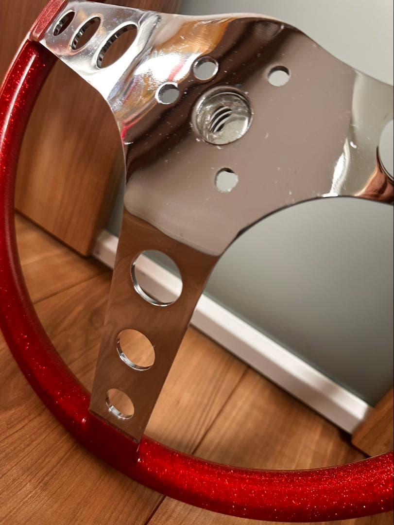 ムーンアイズ　メタルフレーク　レッド　ステアリング ユニバーサルボスキット