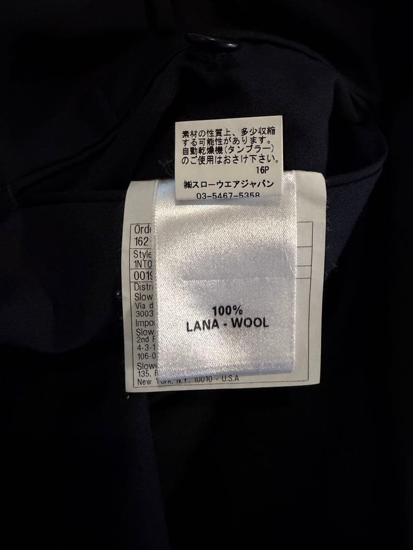 ほぼ新品 定価5.4万 INCOTEX ネイビー スラックス テクノウール 48