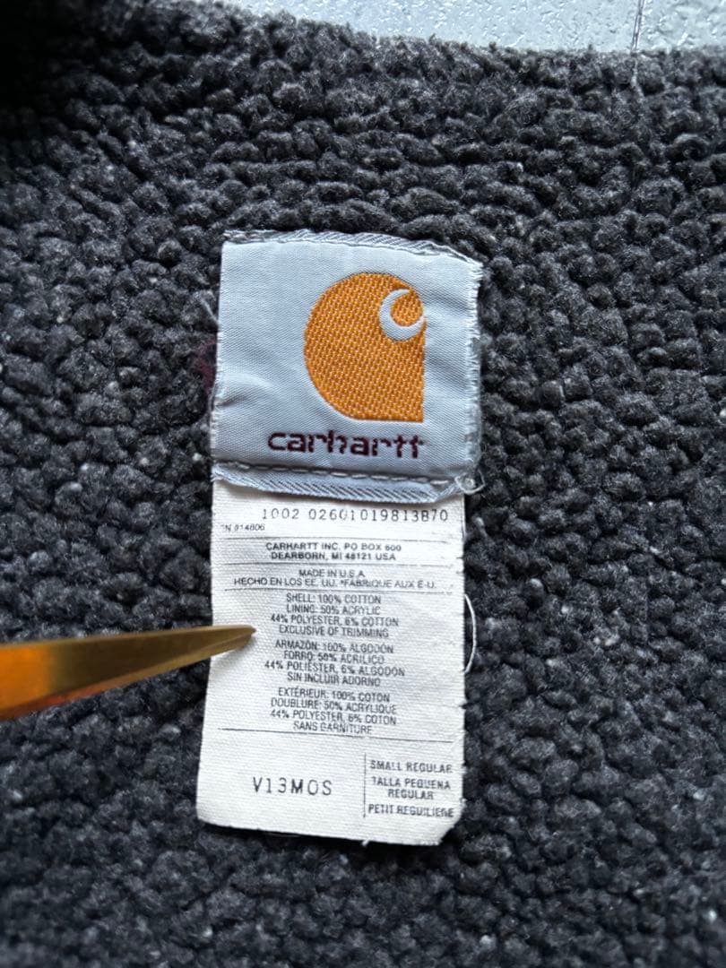 USA製　カーハート　ダックベスト　V13MOS モス　Sサイズ　ヴィンテージ