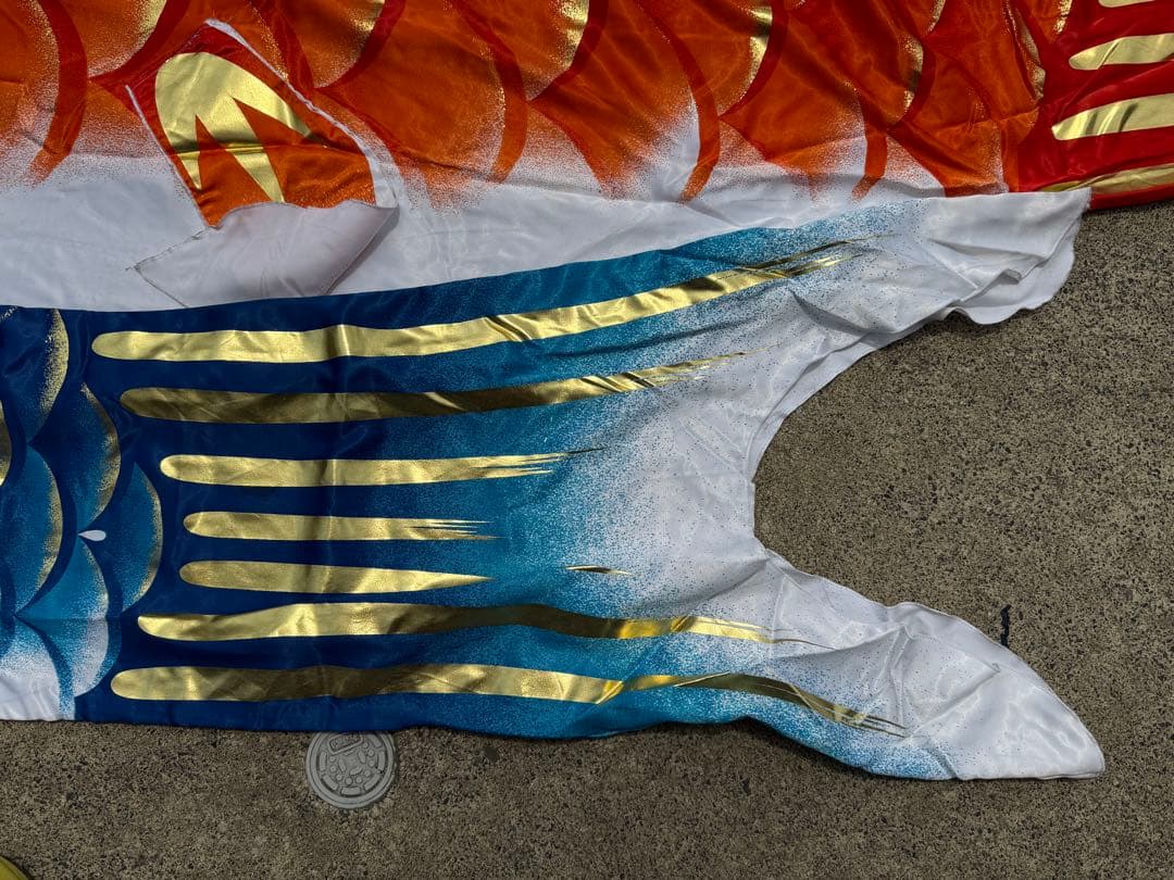 中古 鯉のぼり ③ 5m 敬工謹製 こいのぼり 3色+吹流し こどもの日 節句