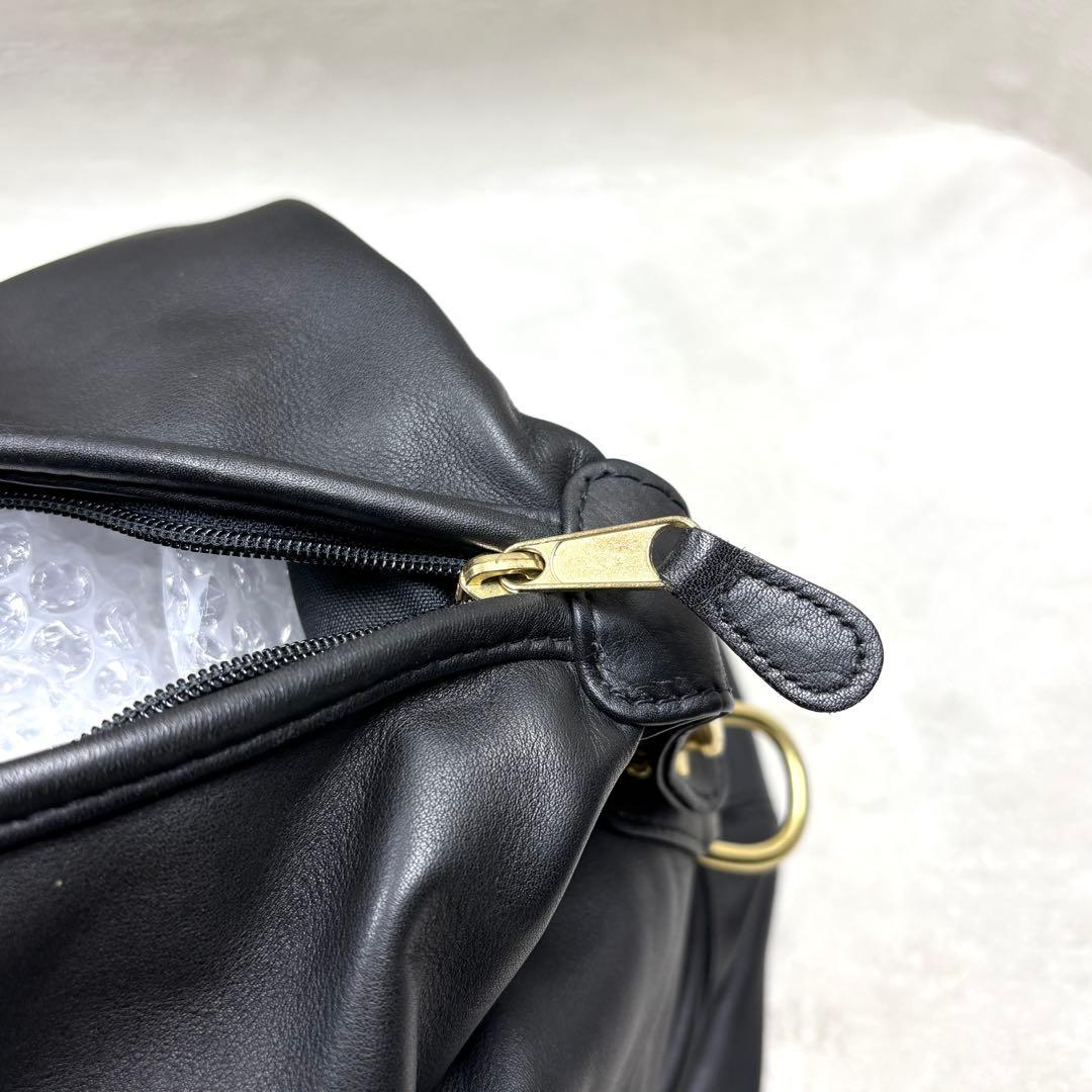 COACH ボストンバッグ レザー OLDCOACH ブラック 大容量