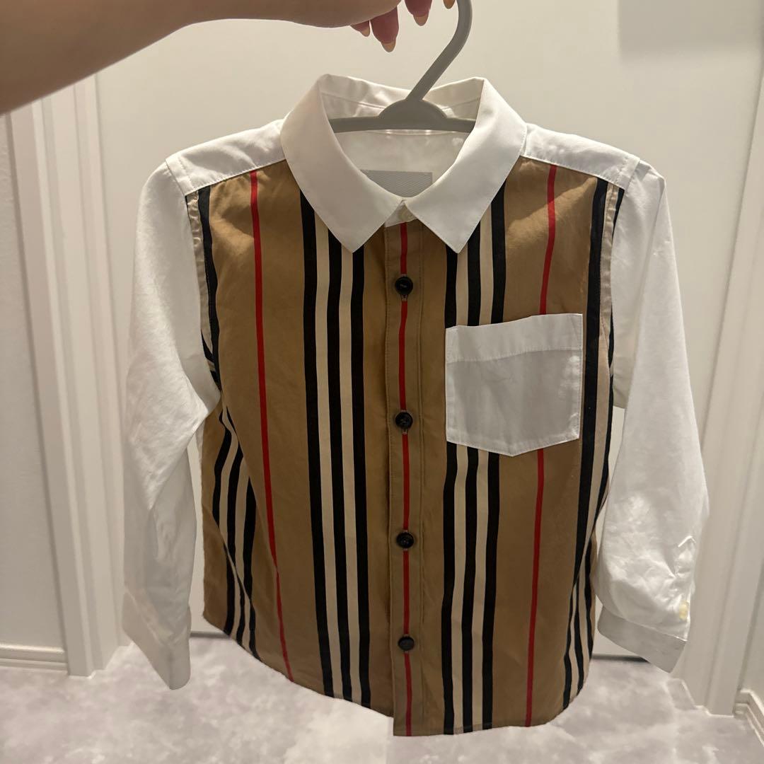 BURBERRY ストライプ長袖シャツ 92cm
