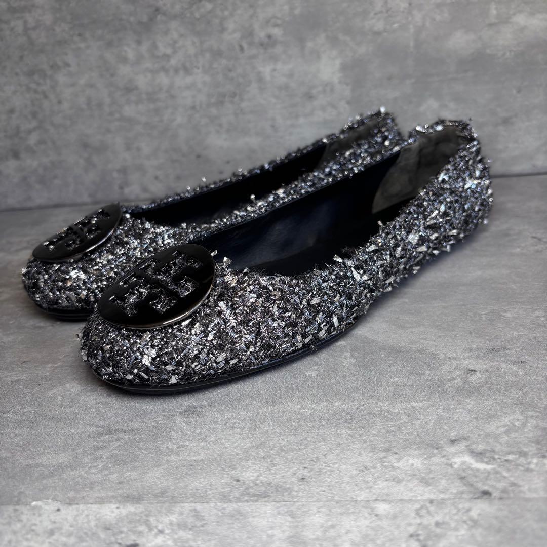 【完売品！未使用級】トリーバーチ バレエシューズ ミニー トラベル　ツイード