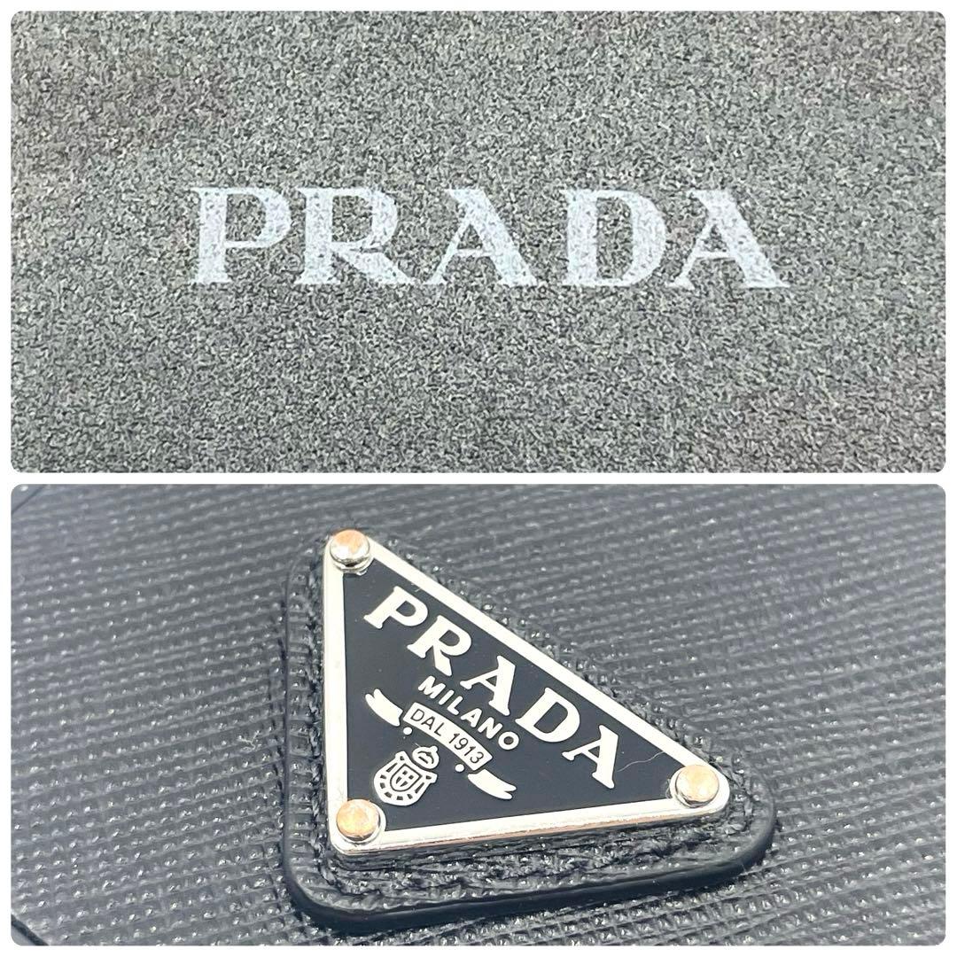 【美品】プラダiPhone 16ProMAXスマホケース 三角ロゴ サフィアーノ