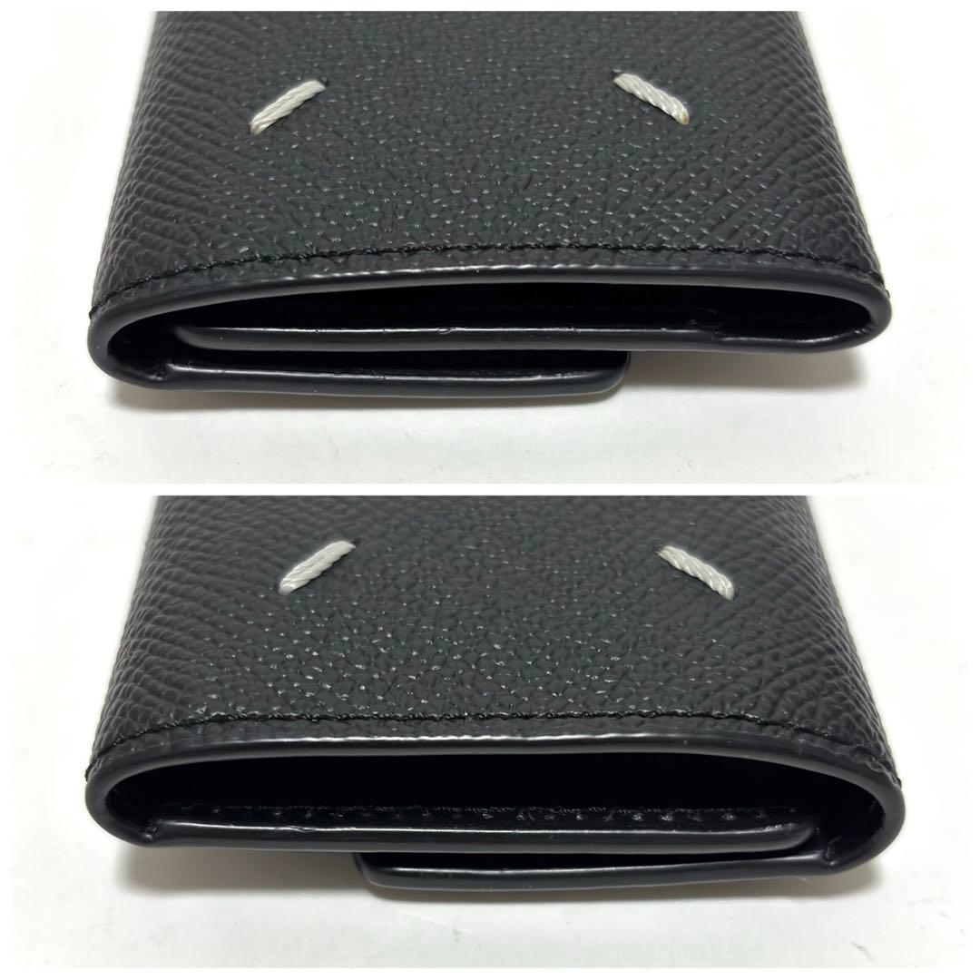 543✨美品✨メゾンマルジェラ 6連キーケース 4ステッチ レザー ブラック 黒