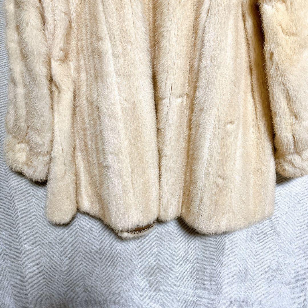 マリオ バレンチノ ファーコート XL ベージュ シルク 高級感 セレブ