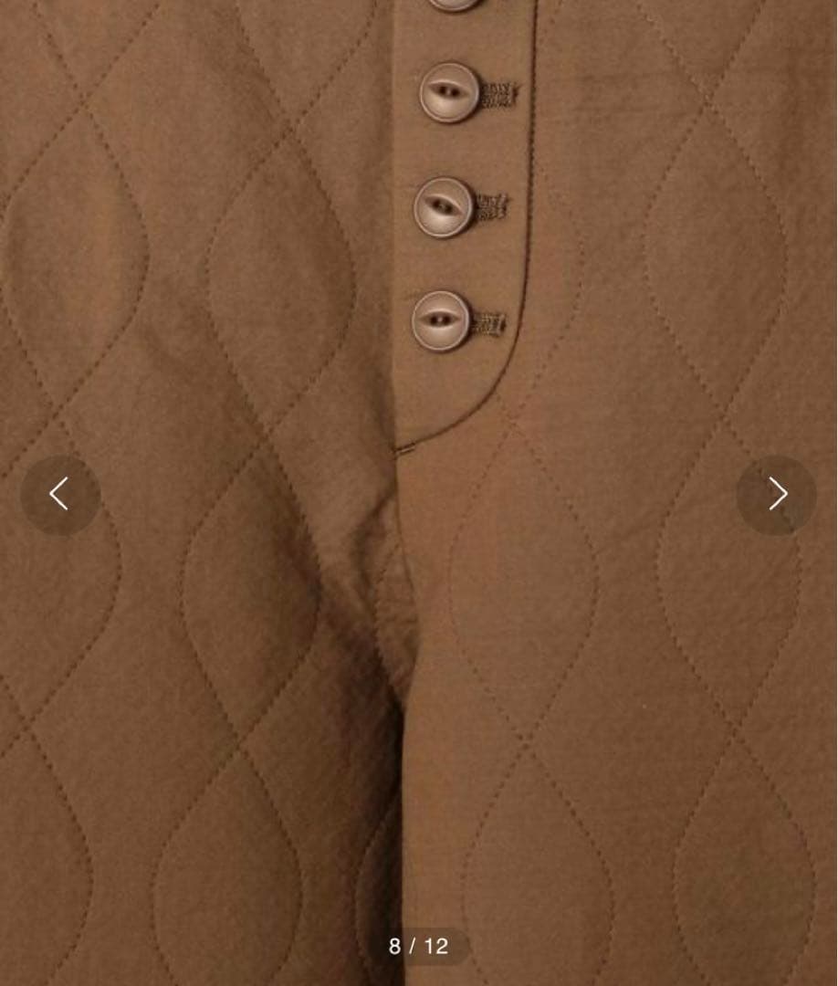 6 rokuロク　 キルティングジョガーパンツ　前ボタン　 38 新品　ピンク