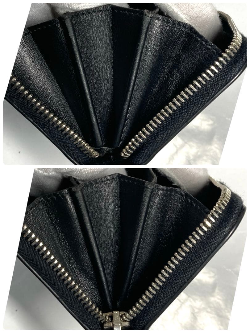 サンローラン　スター　星　レザー　ラウンドファスナー　ケース　カードケース