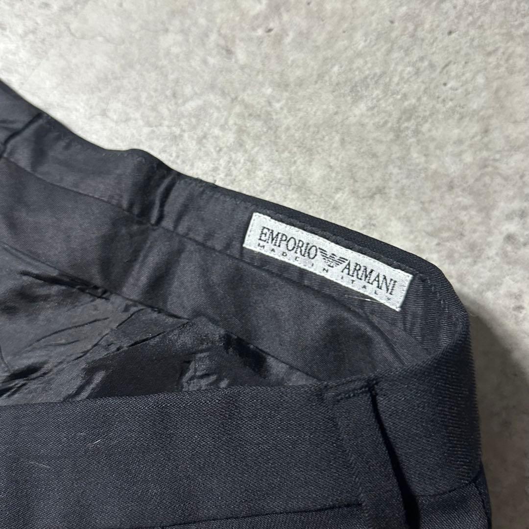美品 90s EMPORIO ARMANI ウール セットアップ 黒 50
