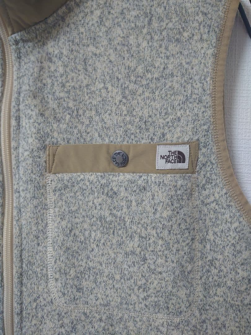 THE NORTH FACE フリースベスト グレー/ベージュ