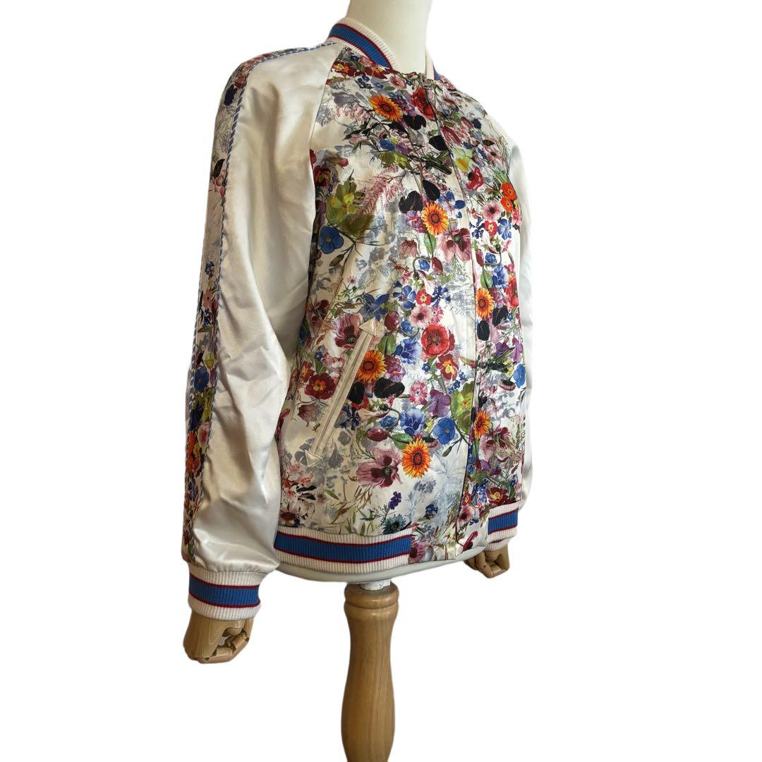 【AVIE】 フラワープリント スカジャン