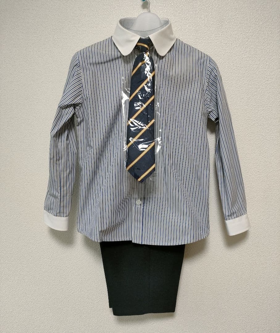 新品 ＊ 【120】 プティマイン スーツ フォーマル グレー 飛行機 入学式