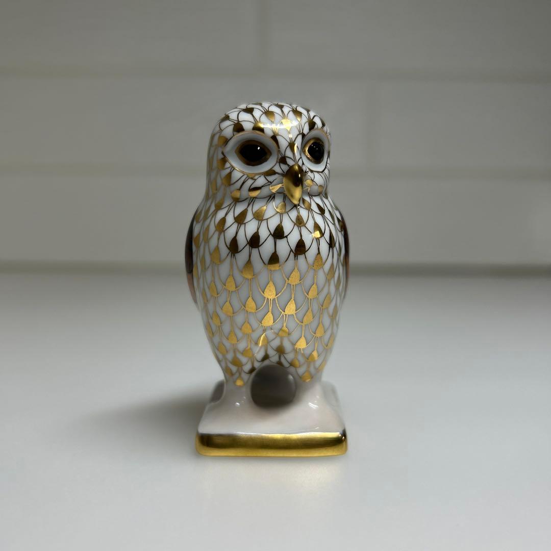 希少 ヘレンド 世界のフクロウ アテナのフクロウ 箱付き Herend