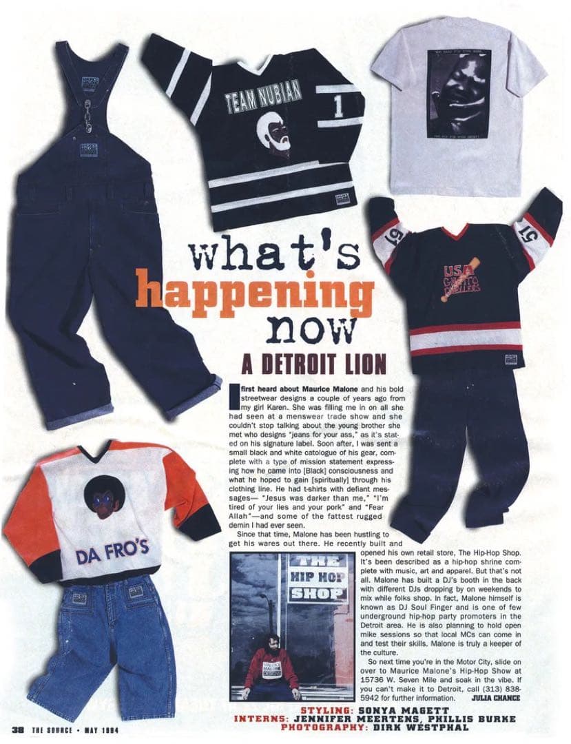 パンツ VTG Maurice Malone Overalls 1994 HIPHOP