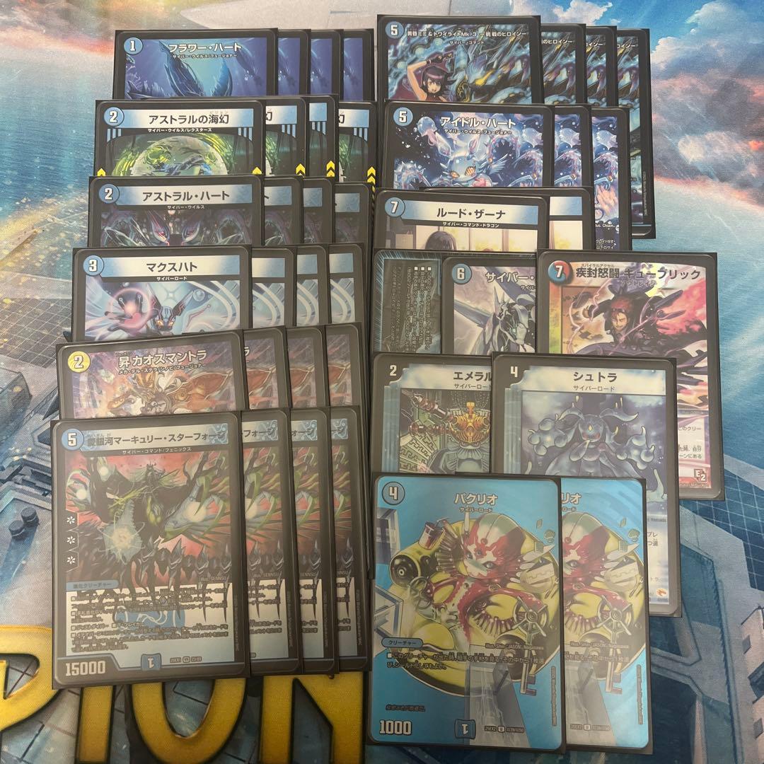 青単サイバー　水単サイバー　デッキ　パーツ付き