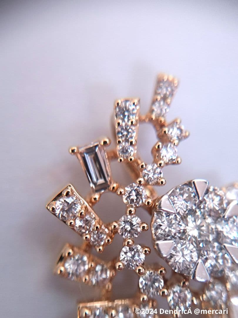 ROCCA　ダイヤモンドペンダントトップ　0.696ct　K18　コンビ　螺旋