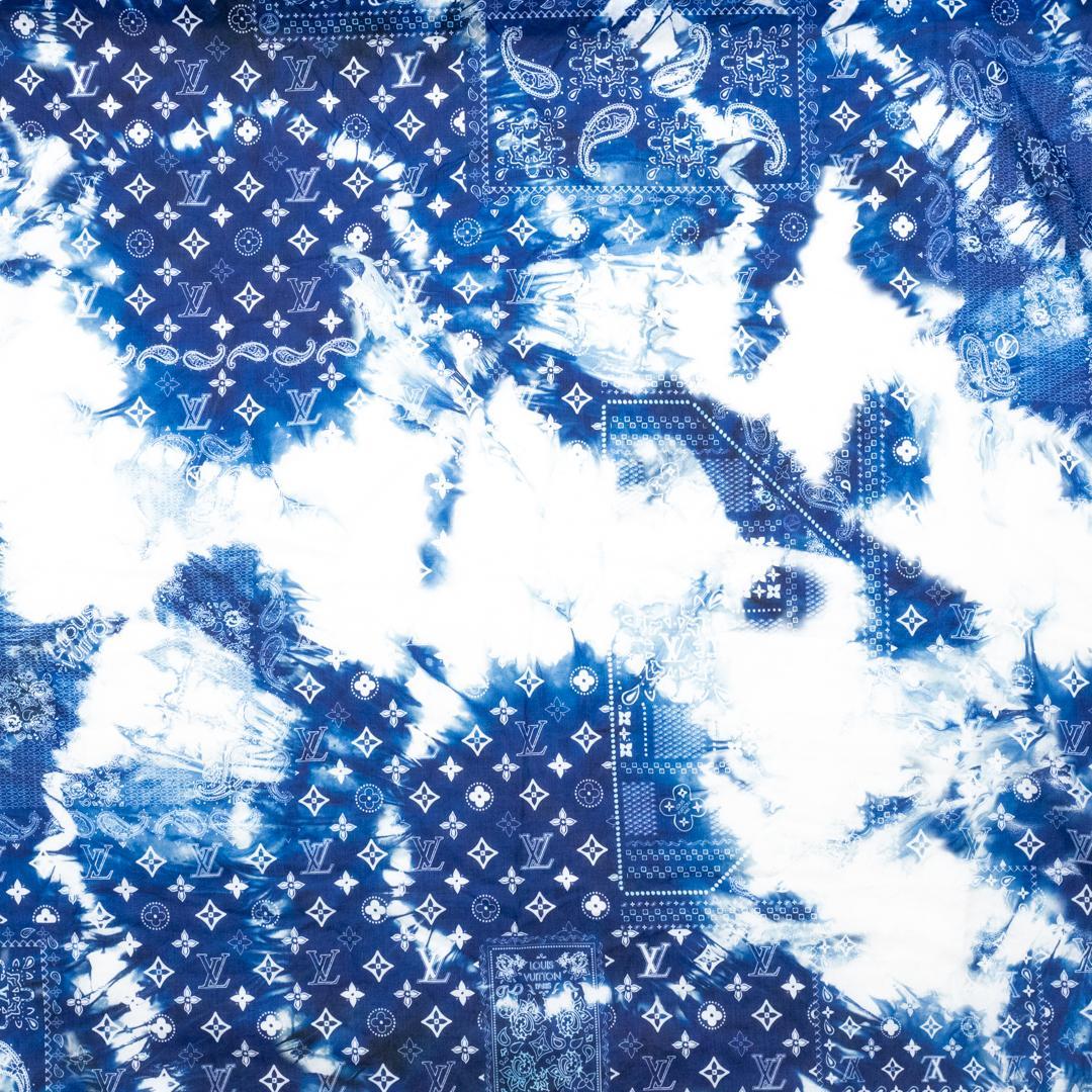 LOUIS VUITTON ブルーモノグラム ストール