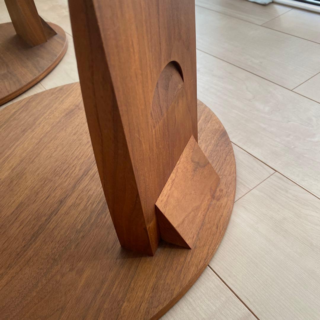 【2脚セット】モダンデザイン 木製座椅子 ブラウン