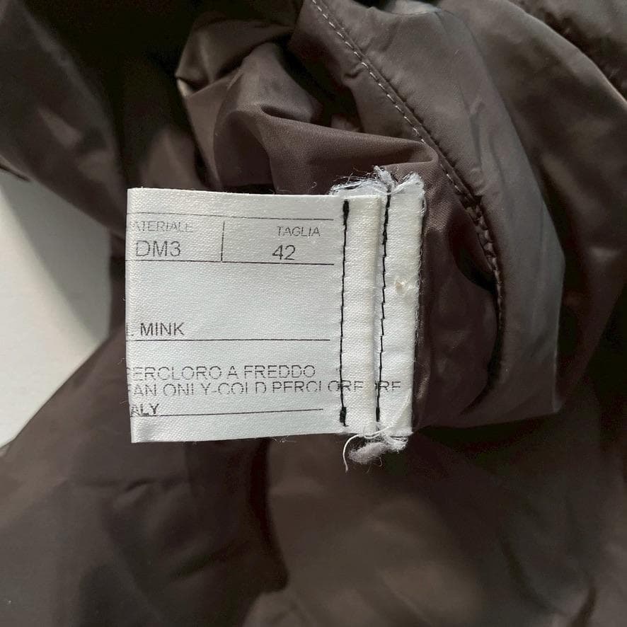 【66】エルマンノシェルヴィーノ　ミンクファー付き中綿ジャケット 42