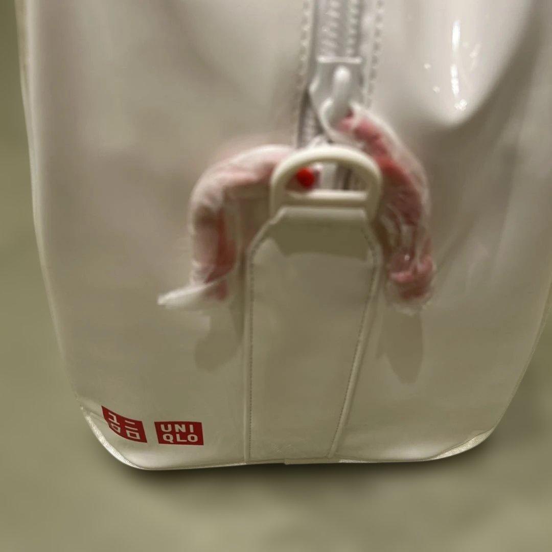 UNIQLO ホワイト エナメルボストンバッグ 未使用　完売品