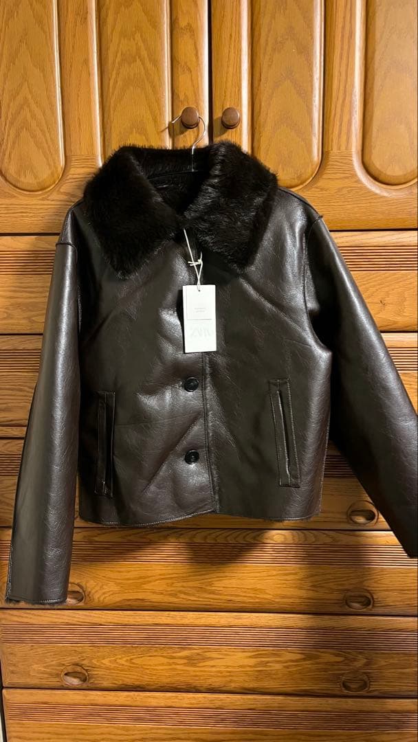 ZARA リバーシブルダブルフェイスフェイクレザージャケット