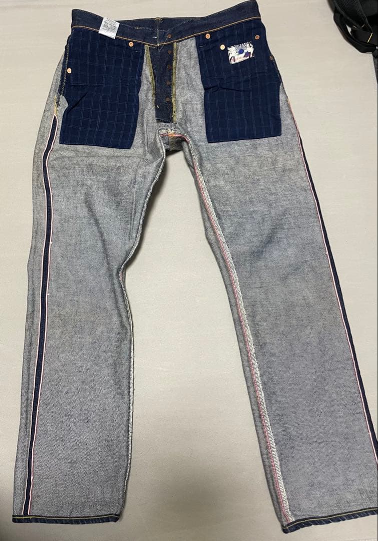桃太郎ジーンズ G004-MB 日本製 銅丹 濃紺 桃耳セルビッチW33