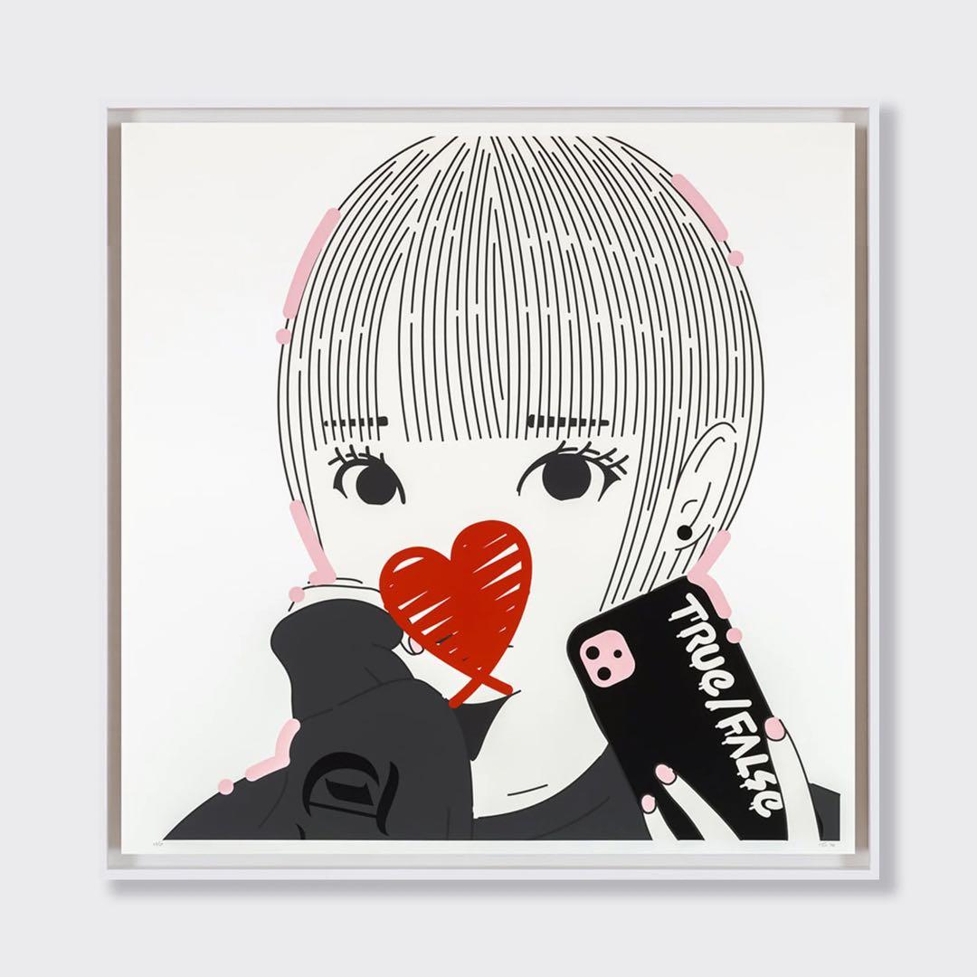 真作　山口真人 版画　How do I look? caseA*EDITION