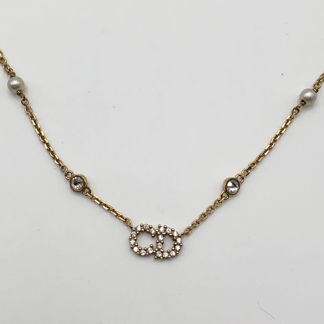 極美品 現行 ディオール DIOR ネックレス パール Clair D Lune