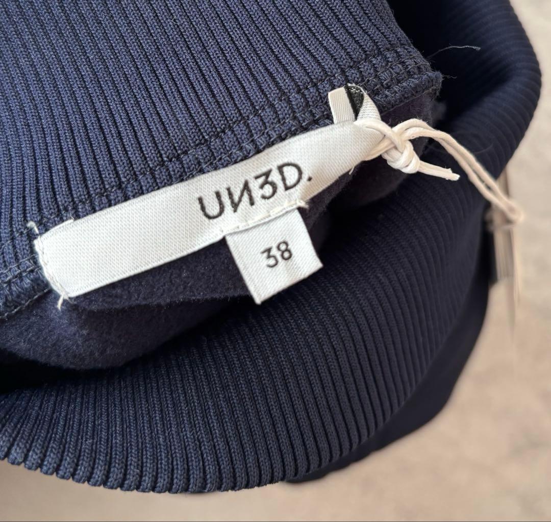 新品 UN3D. アンスリード キルティングドッキングスウェット