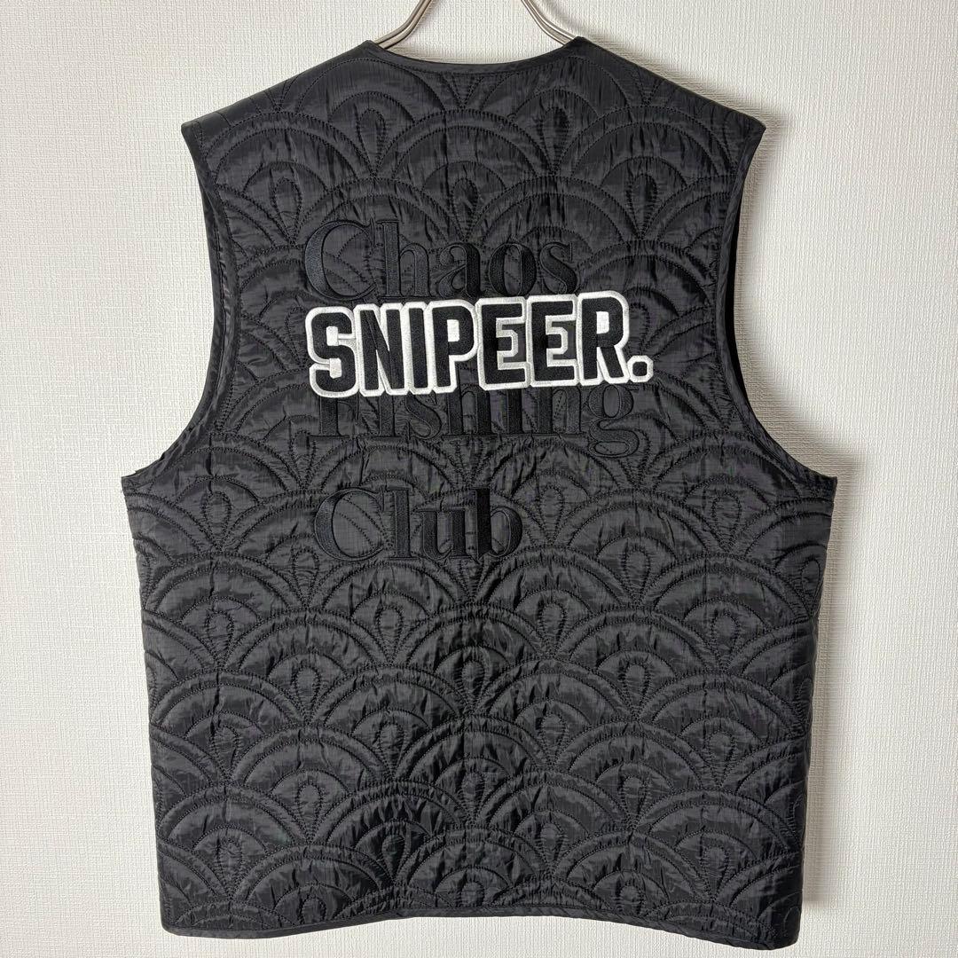 新品　CHAOS FISHING CLUB × sniper 波柄キルトベスト