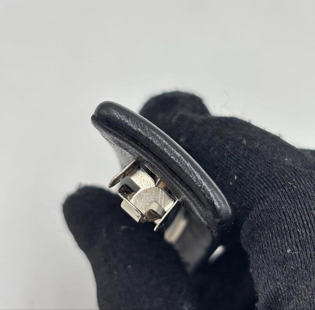 CHANEL シャネル ココマーク レザー バレッタ ゴールド金具 箱付