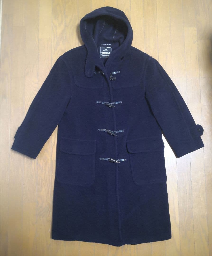 Gloverall ダッフルコート ヘリンボーン ネイビー