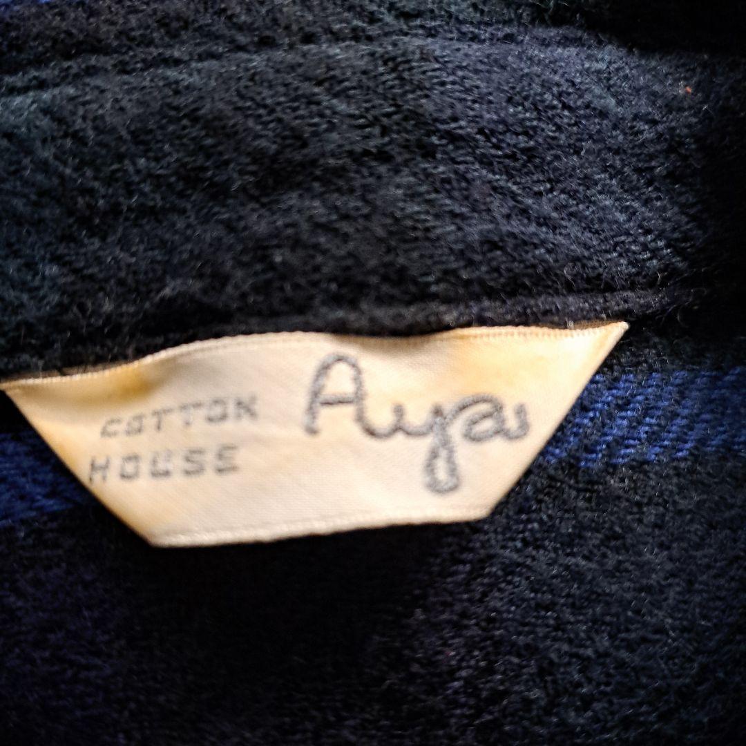 あんこバターさま 専用 コットンハウスaya ウール100% ネイビーチェック