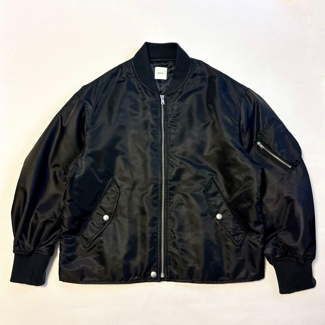 Spick & Span ナイロンツイルMA-1ジャケット 黒　38
