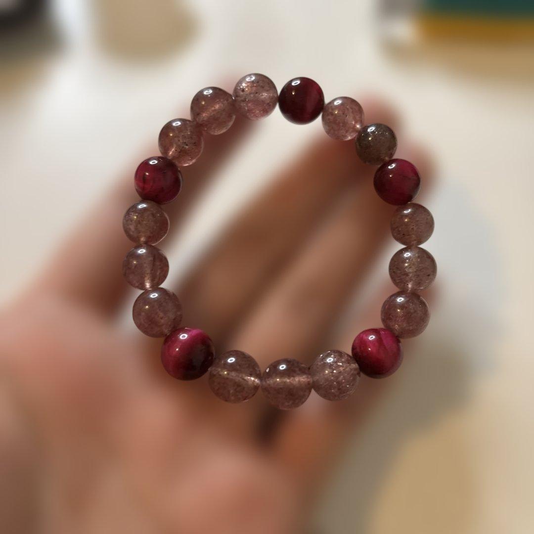 ピンクタイガーアイとストロベリークオーツ！ズドーンとくる！