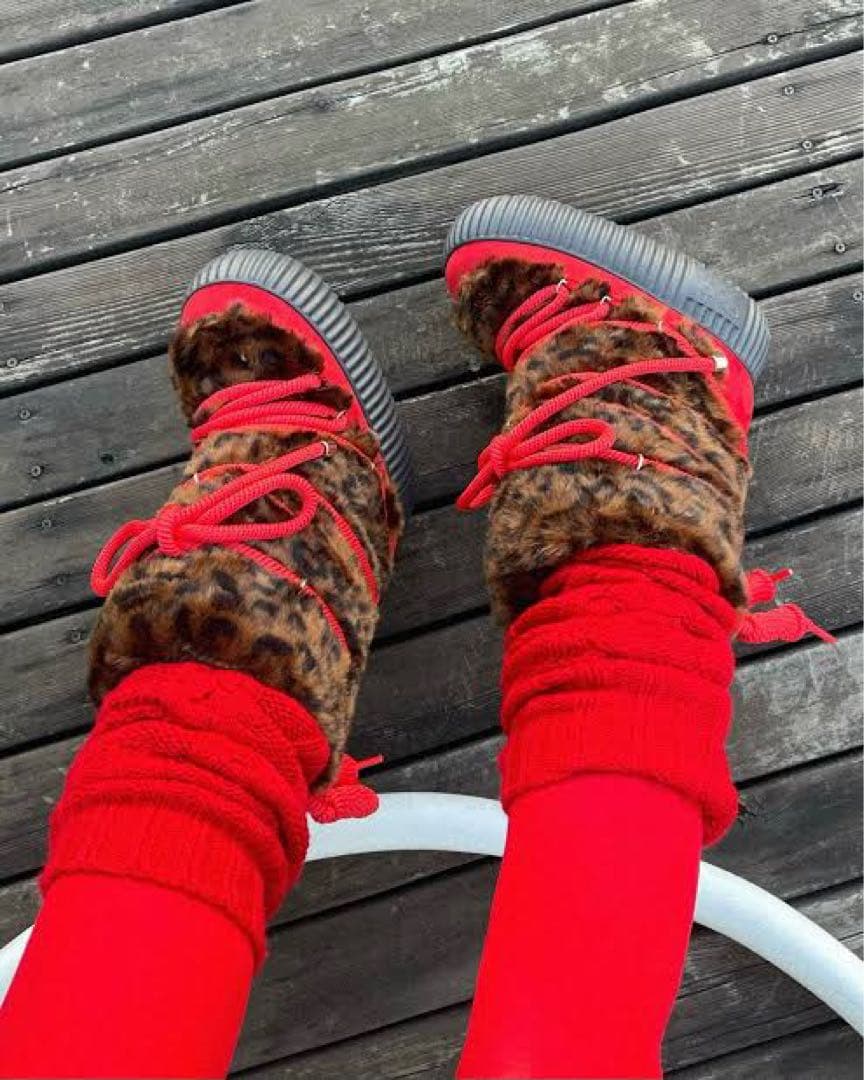 靴 YELLO PAOTU FAUX FUR BOOTS XL