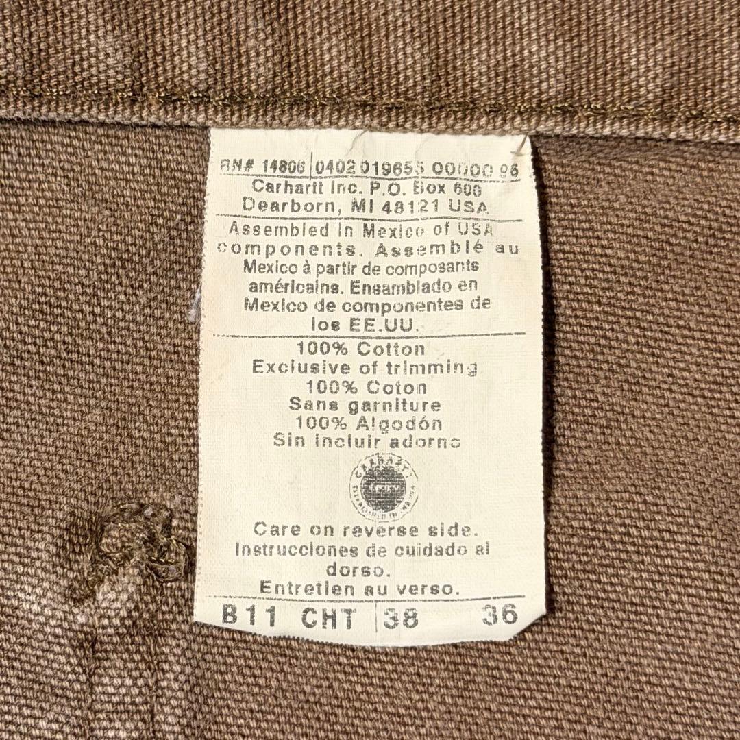 【カーハート】ワークパンツ　ペインターパンツ　38×36 茶色　ダック地　j