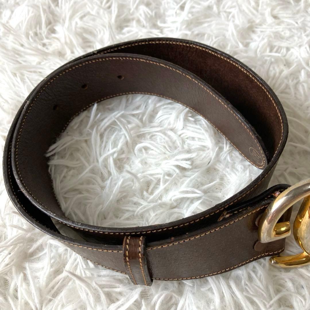 美品✨GUCCI グッチ インターロッキング ベルト ゴールド金具 レザー