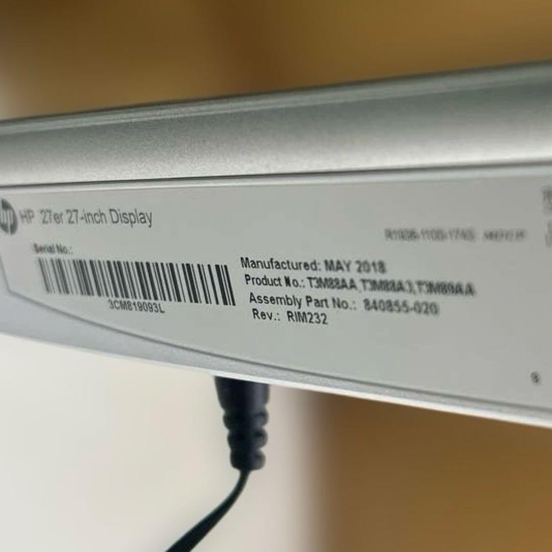 6777 HP 27er 27型ワイド液晶モニター フルHD