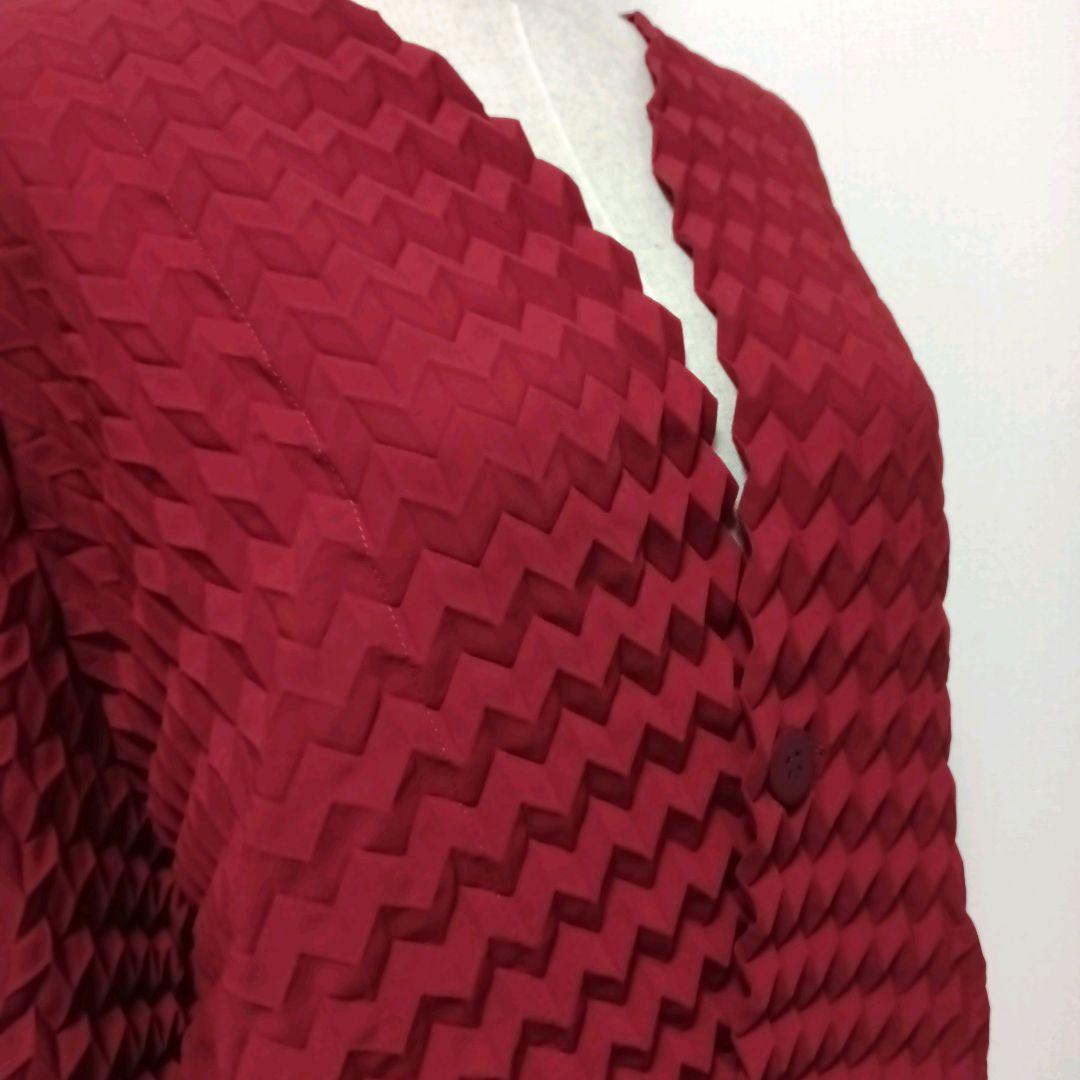 【未使用品/タグ付】イッセイミヤケ　23年製 立体テクスチャ加工 カーディガン