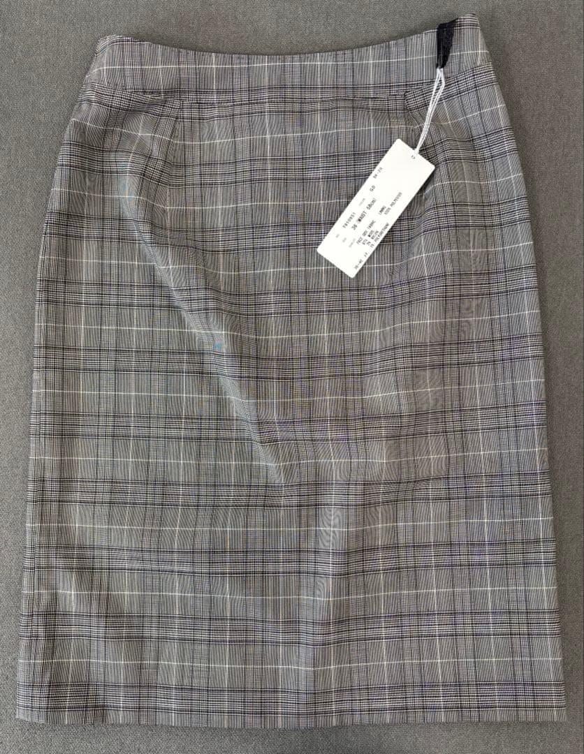 【新品】ザスーツカンパニー グレー チェック スーツ スカート セットアップ S