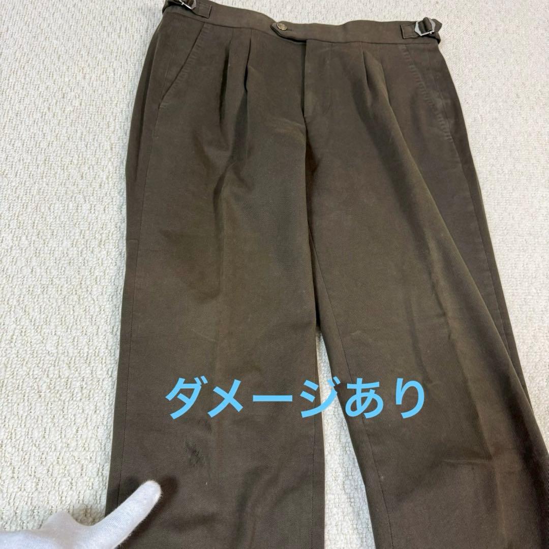 3ピース スーツ コットン 深緑 50-6D セットアップ